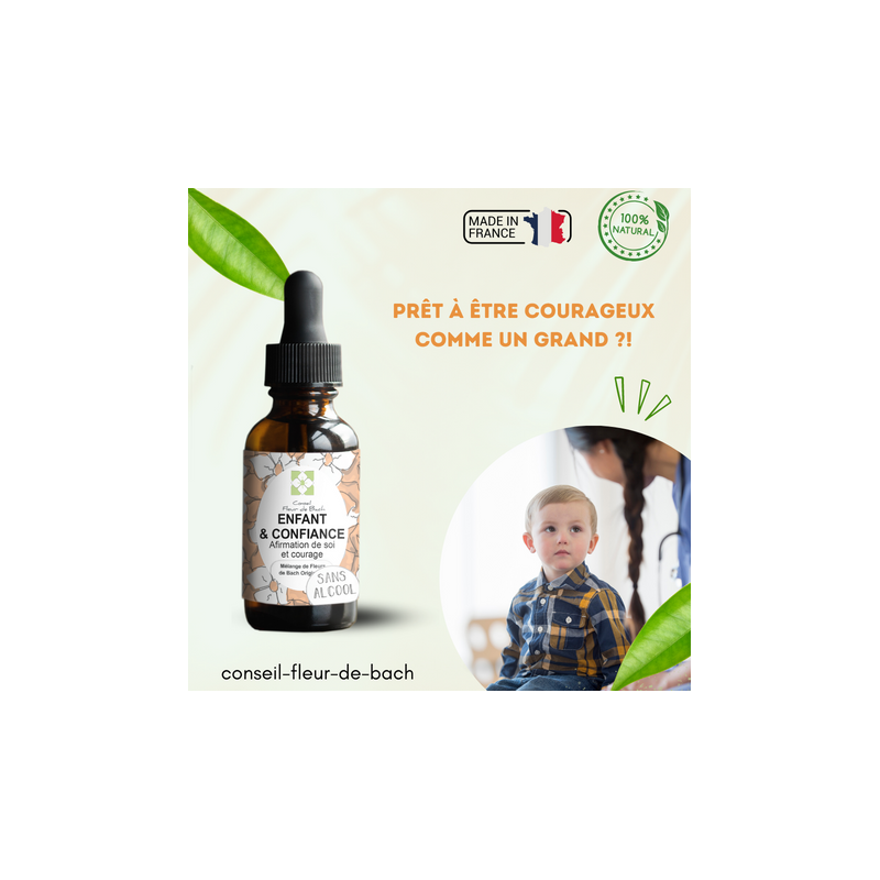 Mélange Fleurs de Bach® Original - Confiance en soi pour enfant (sans alcool) : Redonne force et assurance à votre enfant