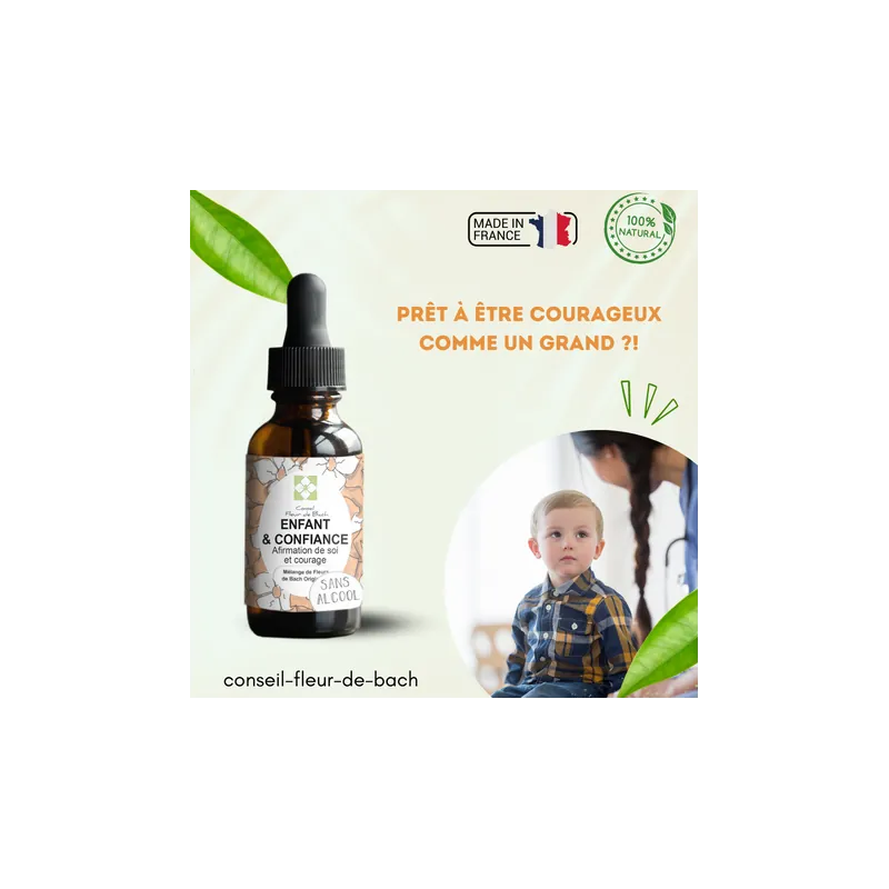 Mélange Fleurs de Bach® Original - Confiance en soi pour enfant (sans alcool) : Redonne force et assurance à votre enfant