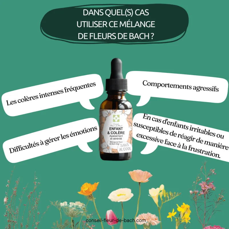 Fleurs de Bach Enfants Sans Alcool - Pour les enfants colereux
