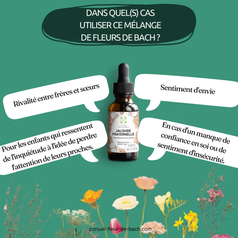Fleurs de Bach Enfants Jaloux pour calmer la Jalousie de vos enfants.