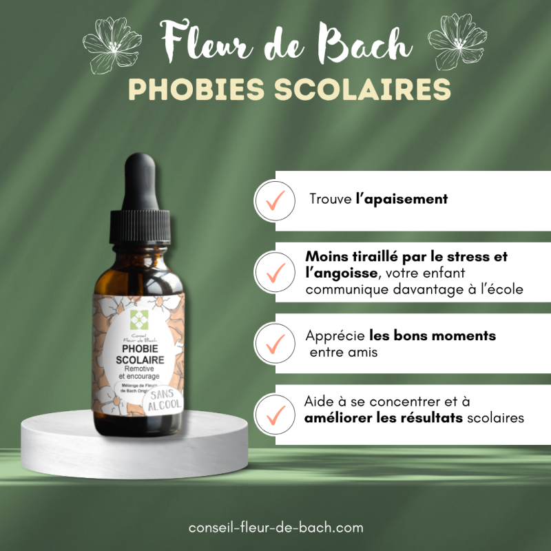 Mélange Fleurs de Bach® Original - « Phobies scolaires »  pour enfant (sans alcool)