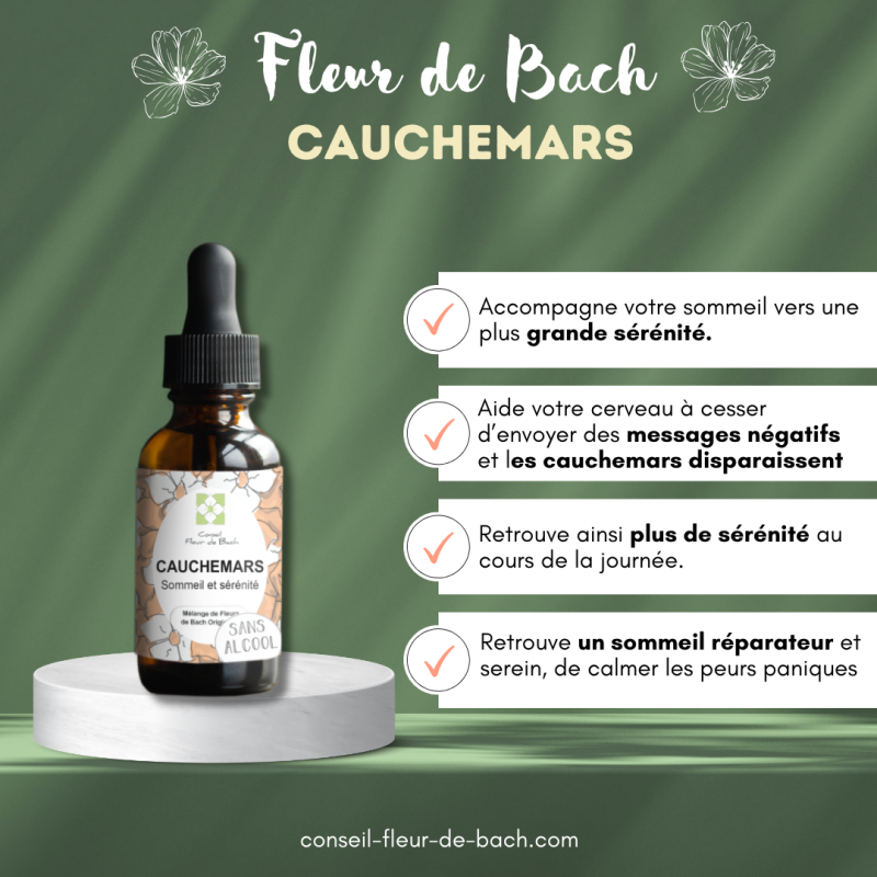 Mélange Fleurs de Bach®  Cauchemars pour apaiser vos angoisses nocturnes