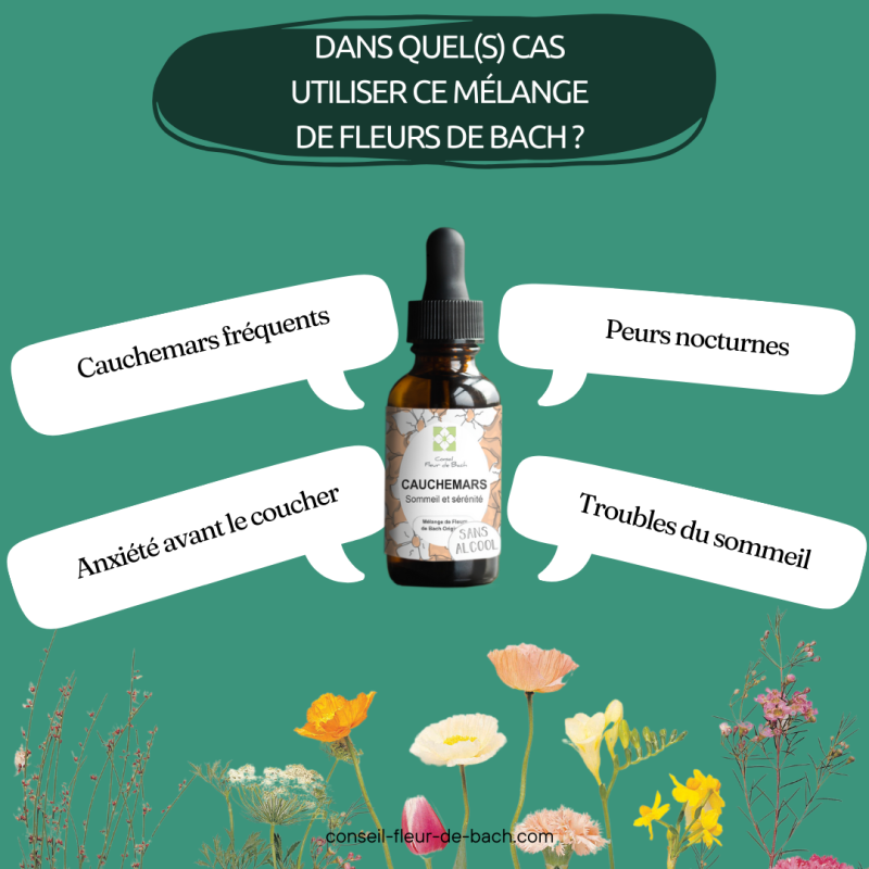 Mélange Fleurs de Bach®  Cauchemars pour apaiser vos angoisses nocturnes