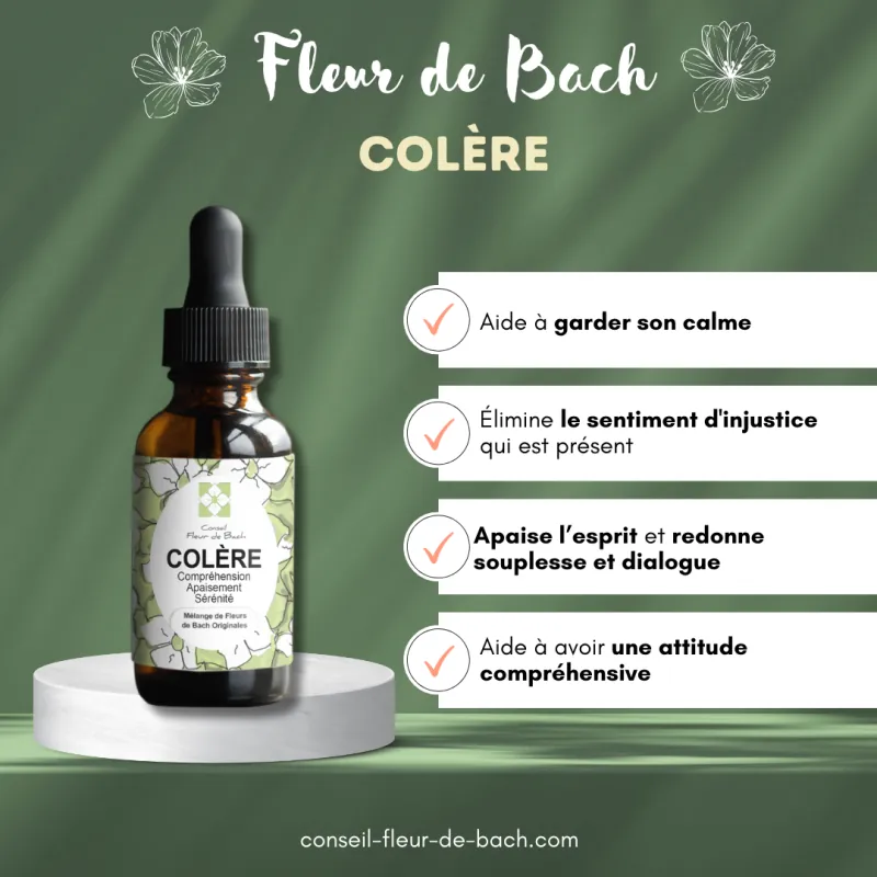 Fleurs de Bach Colère - Pour maîtriser ses emportements excessifs