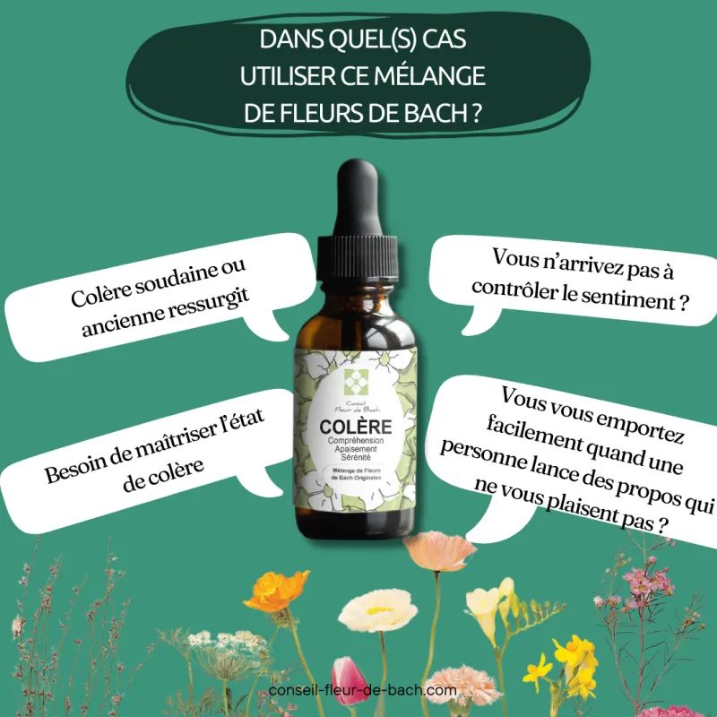 Fleurs de Bach Colère - Pour maîtriser ses emportements excessifs