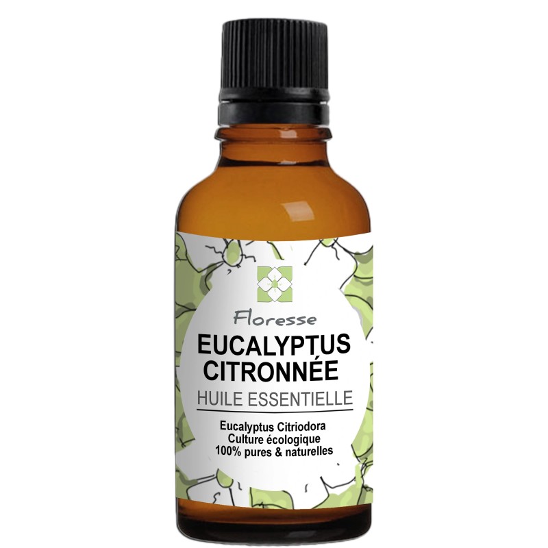 Huile essentielle d'eucalyptus citronnée - 100% Pure, Naturelle, Intégrale.