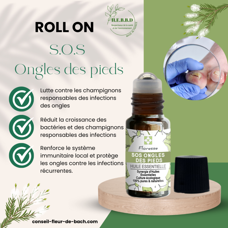 Stop aux mycoses des ongles grâce aux huiles essentielles en Roll-on