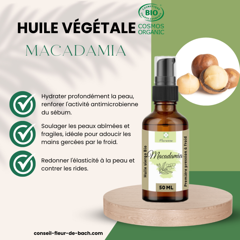 Huile Végétale de Macadamia BIO