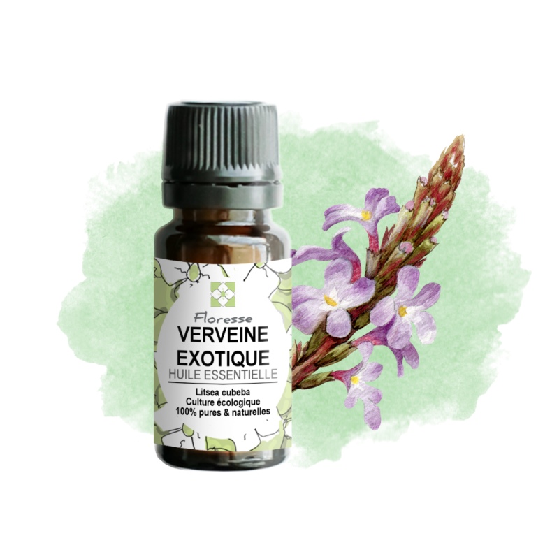 Huile Essentielle de Verveine exotique -100% Pure, Naturelle, Intégrale.