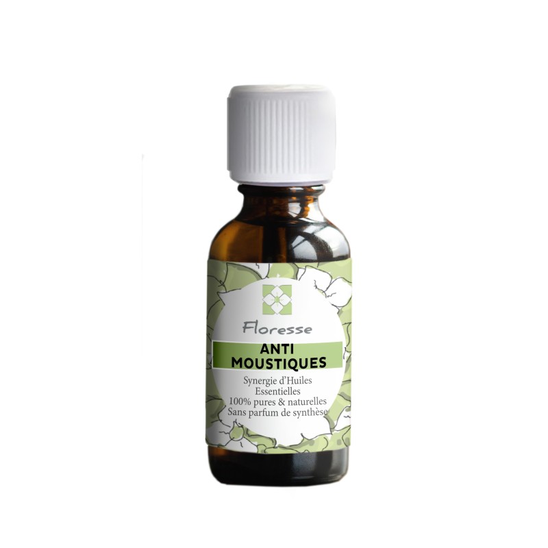 FLORESSE - Mélange d'Huiles essentielles en diffusion pour insectes - Moustiques 20 ML