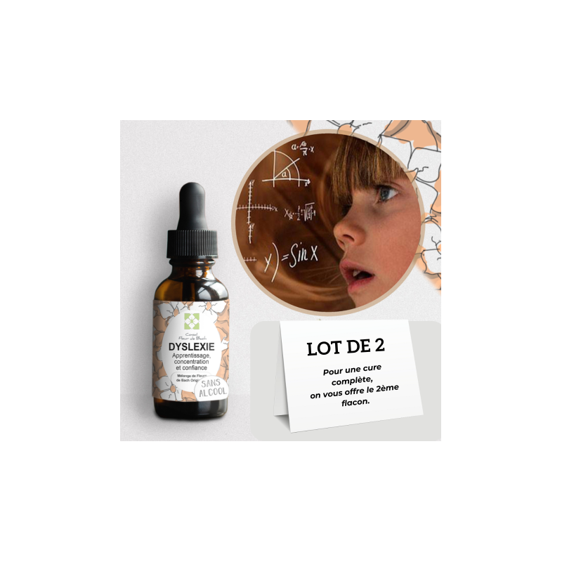Fleurs de Bach Dyslexie- Pour retrouver confiance en soi à l'école