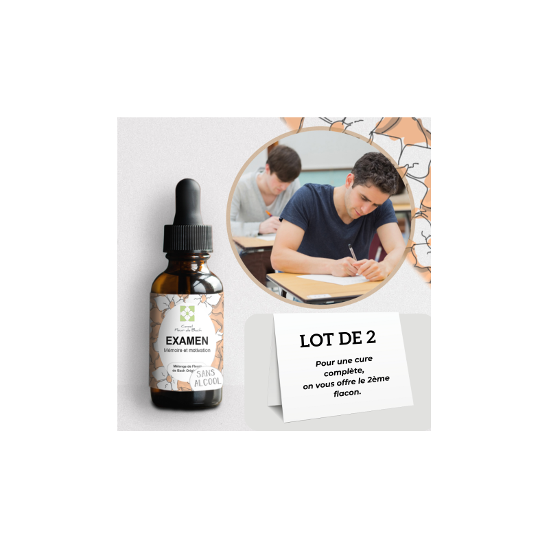 Examens et stress aidez vous des  fleurs de Bach pour garder confiance