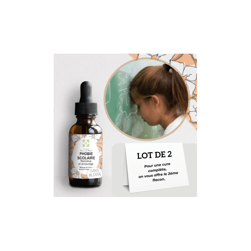 Mélange Fleurs de Bach® Original - « Phobies scolaires »  pour enfant (sans alcool)