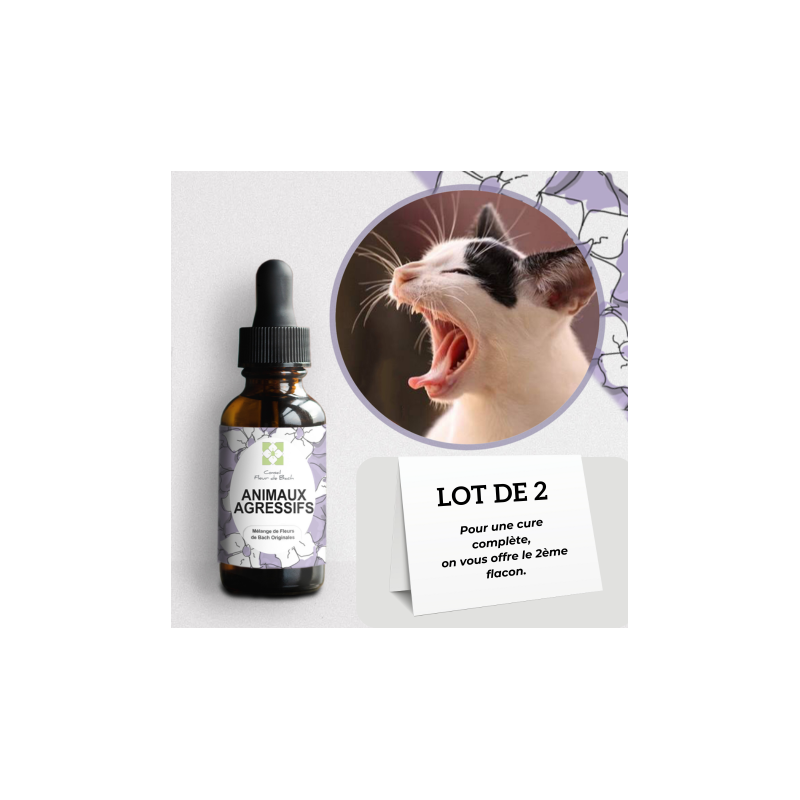 Fleurs de Bach Animaux Agressifs un mélange efficace pour son bien-être