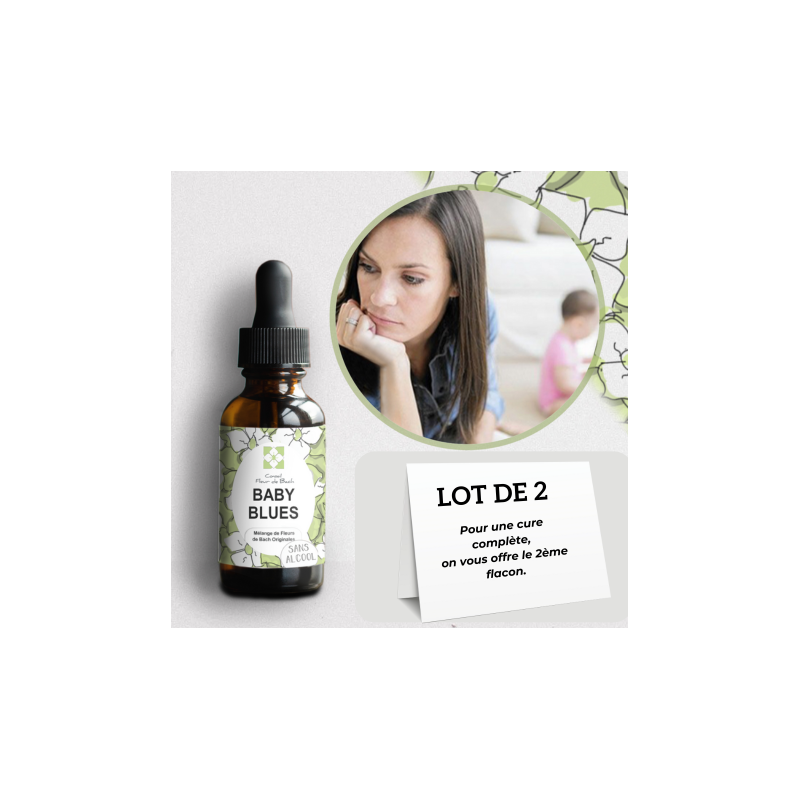 Fleur de Bach Baby Blues un mélange naturel pour l'après grossesse