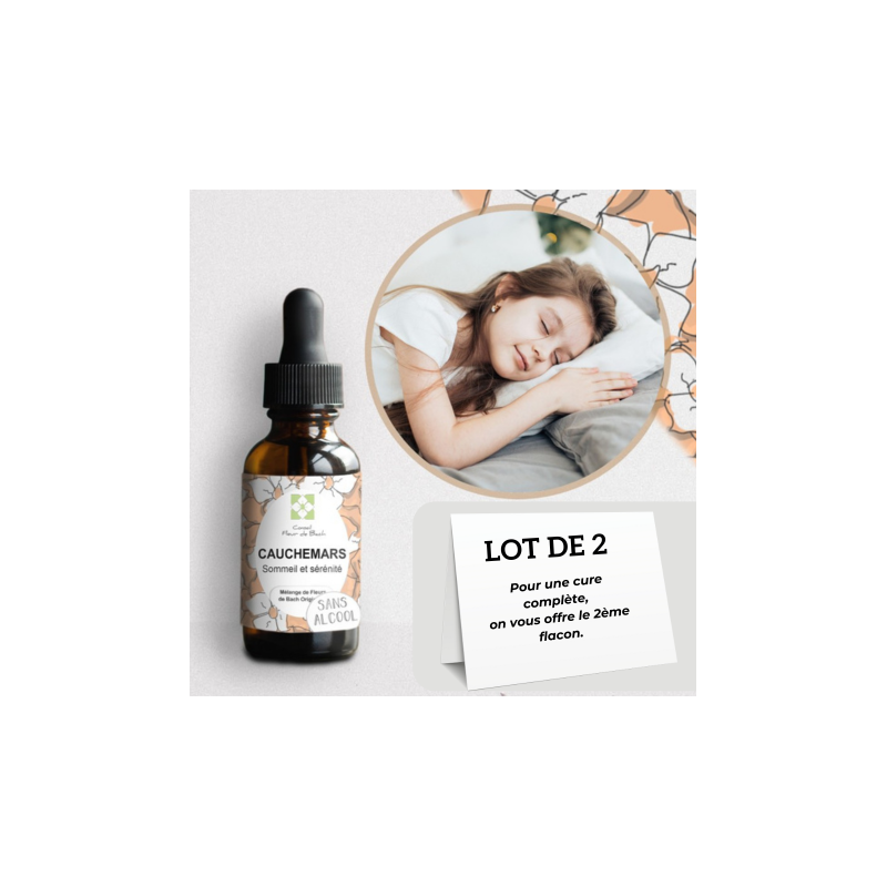 Mélange Fleurs de Bach®  Cauchemars pour apaiser vos angoisses nocturnes