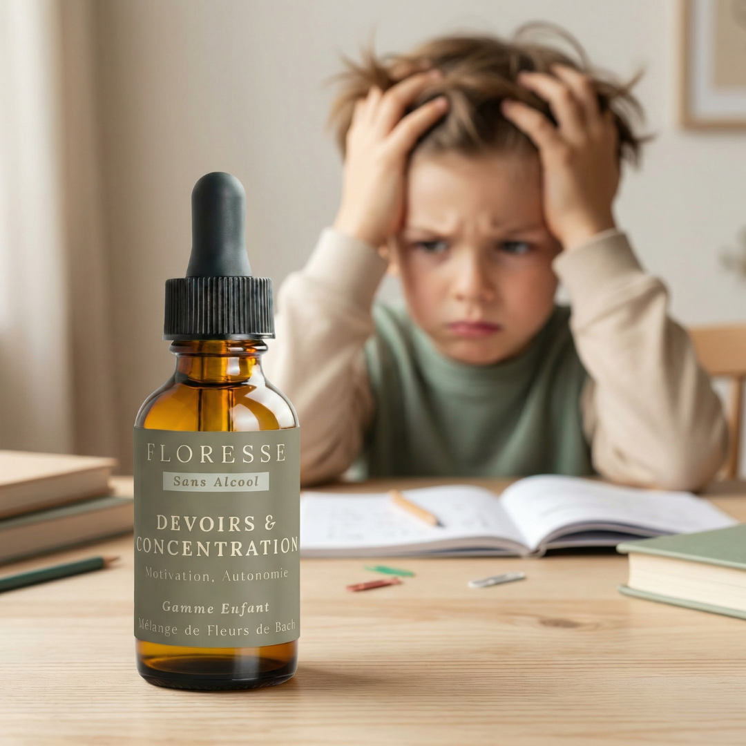 Fleurs de Bach et concentration : aider les enfants à rester concentrés pendant les devoirs