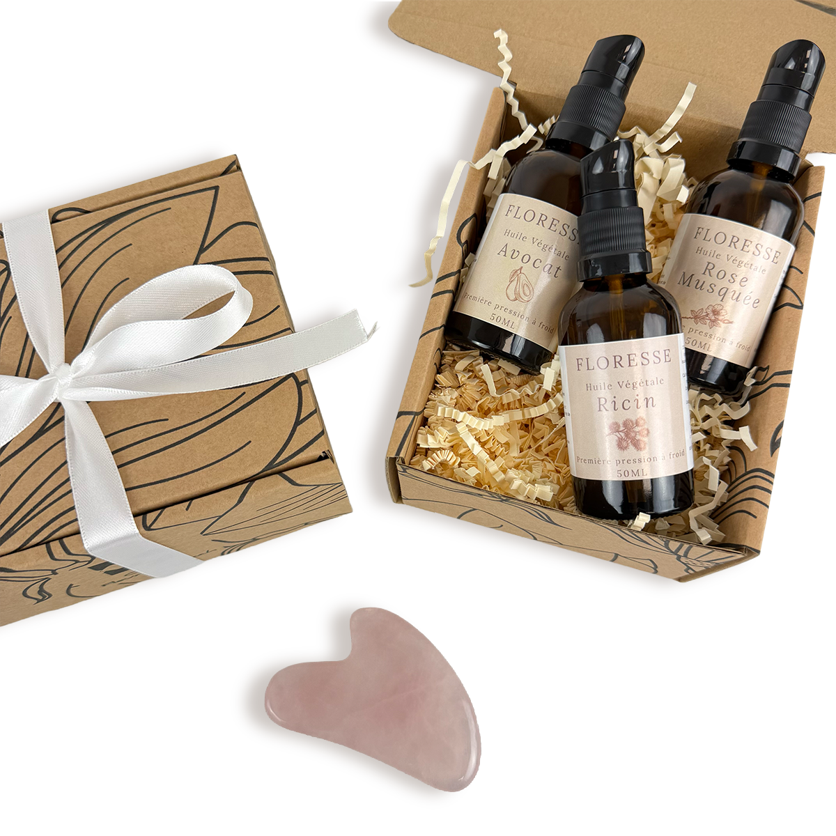 SET ANTIARRUGAS - TRÍO DE ACEITES VEGETALES + GUA SHA