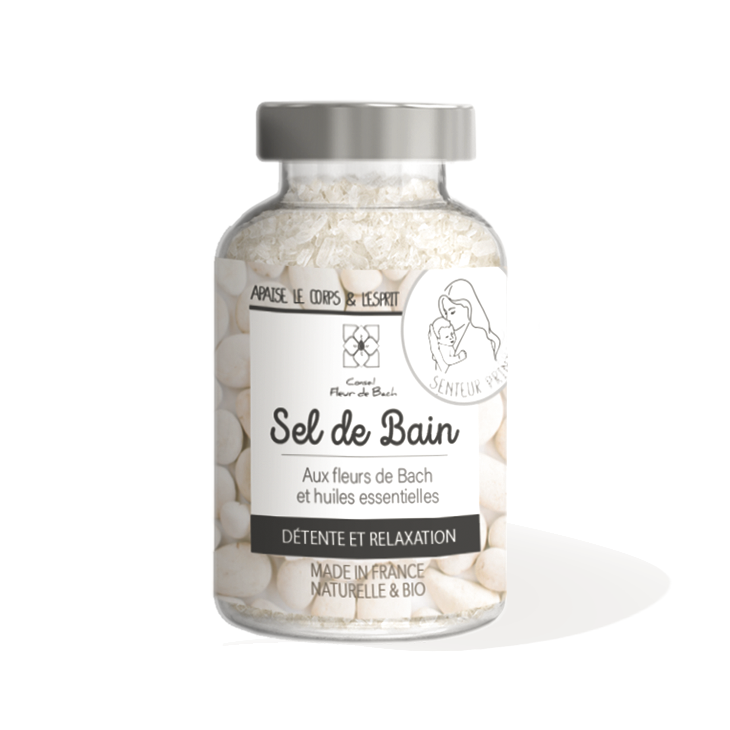 Detente et Relaxation - Sel de bain BIO aux fleurs de Bach et aux Huiles essentielles - Detente et Relaxation BIO
