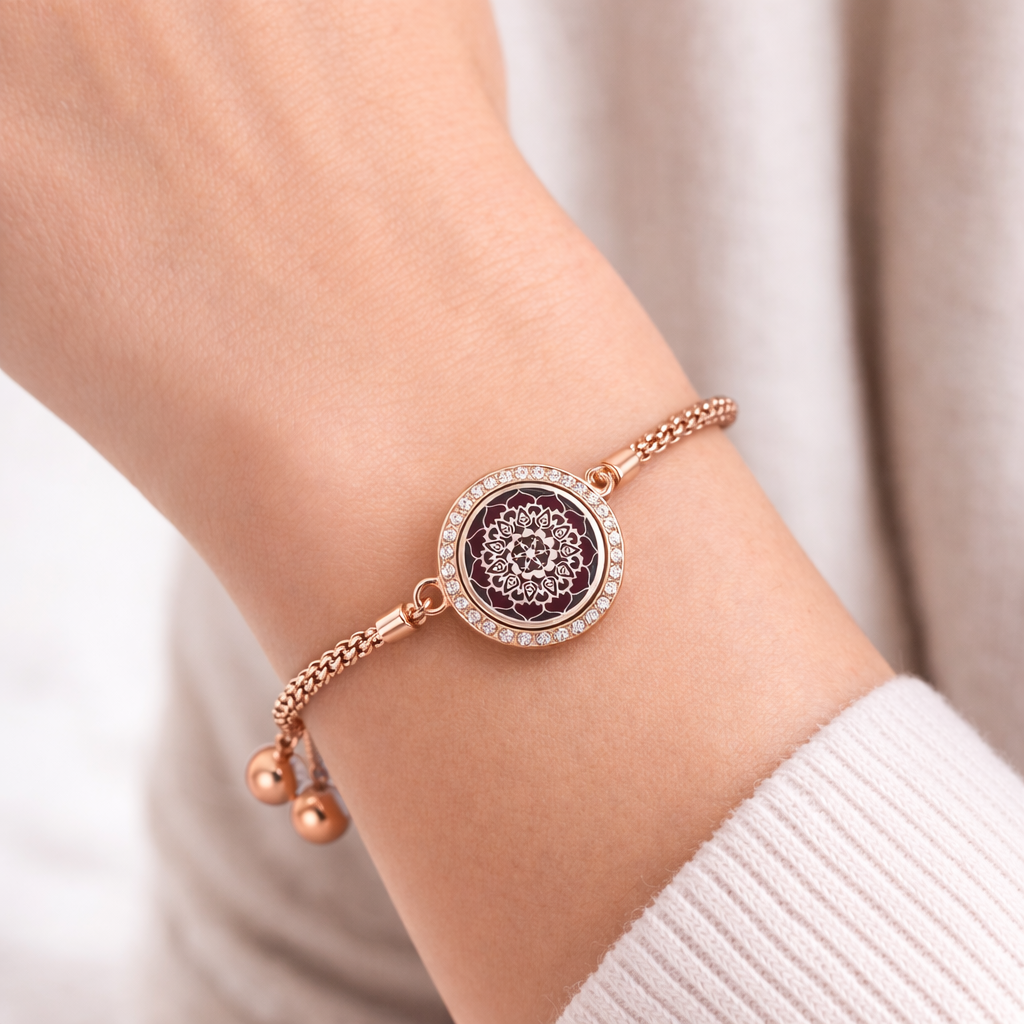 Bracelet Diffuseur d'huiles essentielles - Lotus
