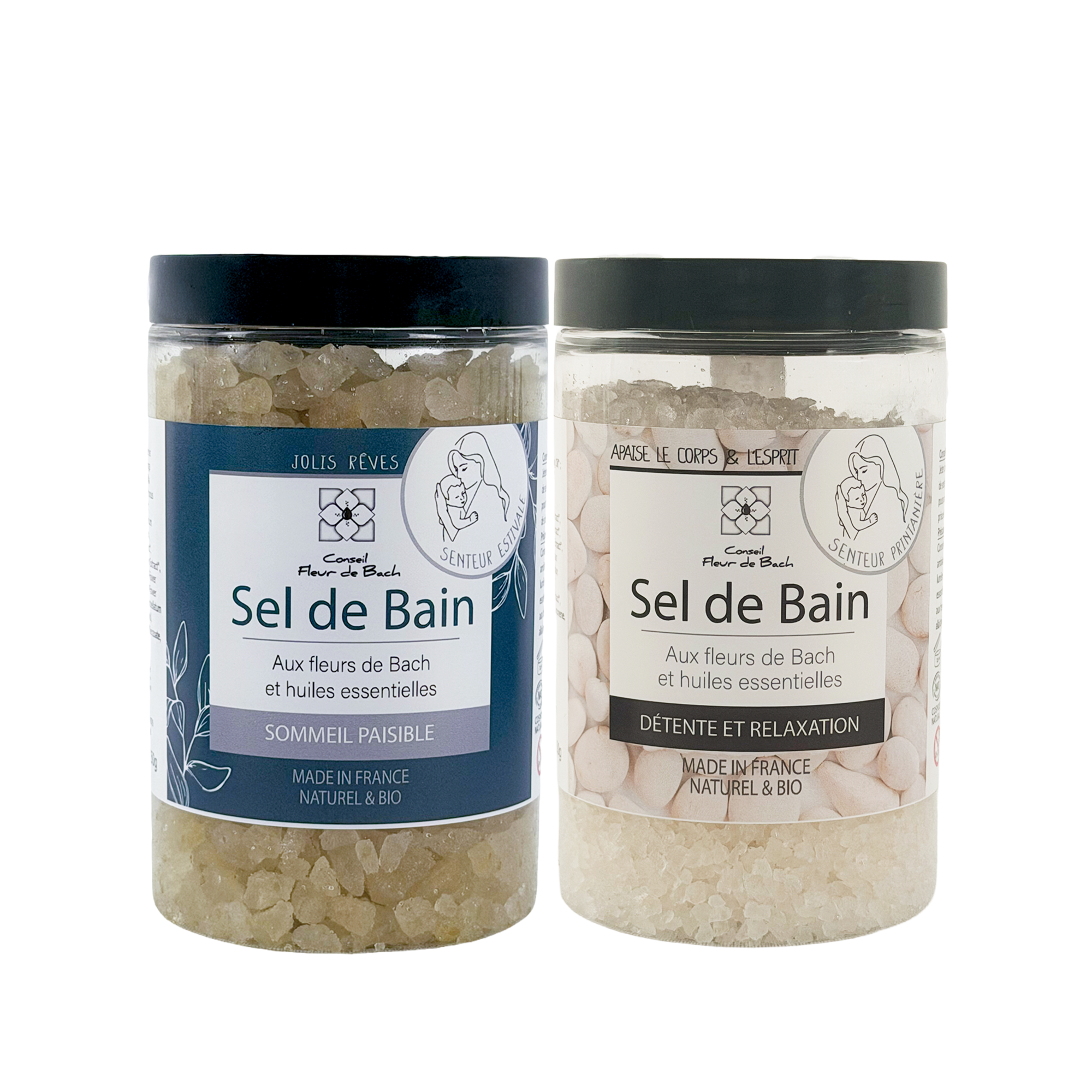Coffret de sels de Bain aux fleurs de Bach et aux huiles essentielles
