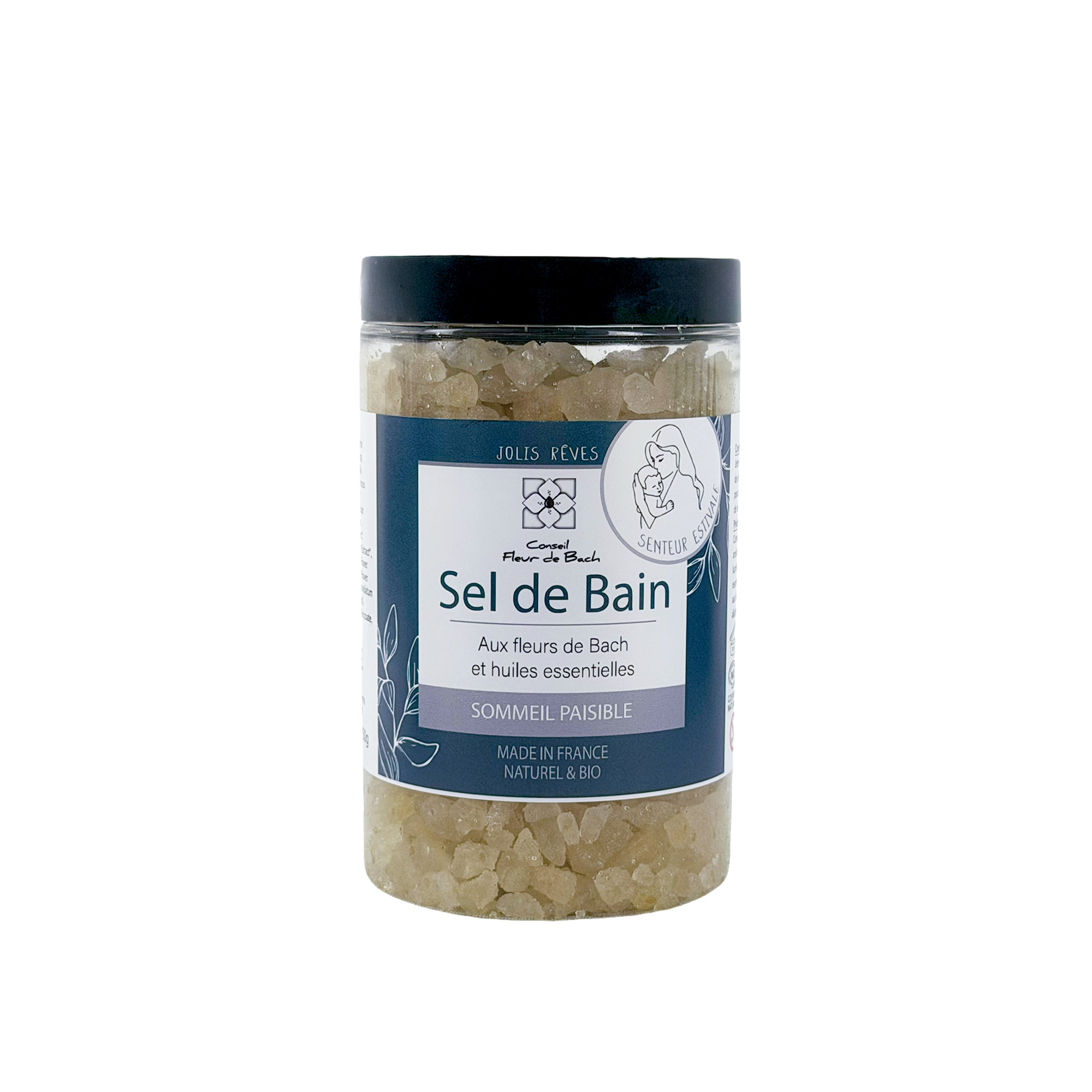 Sommeil paisible - Sel de bain BIO aux fleurs de Bach et aux Huiles essentielles