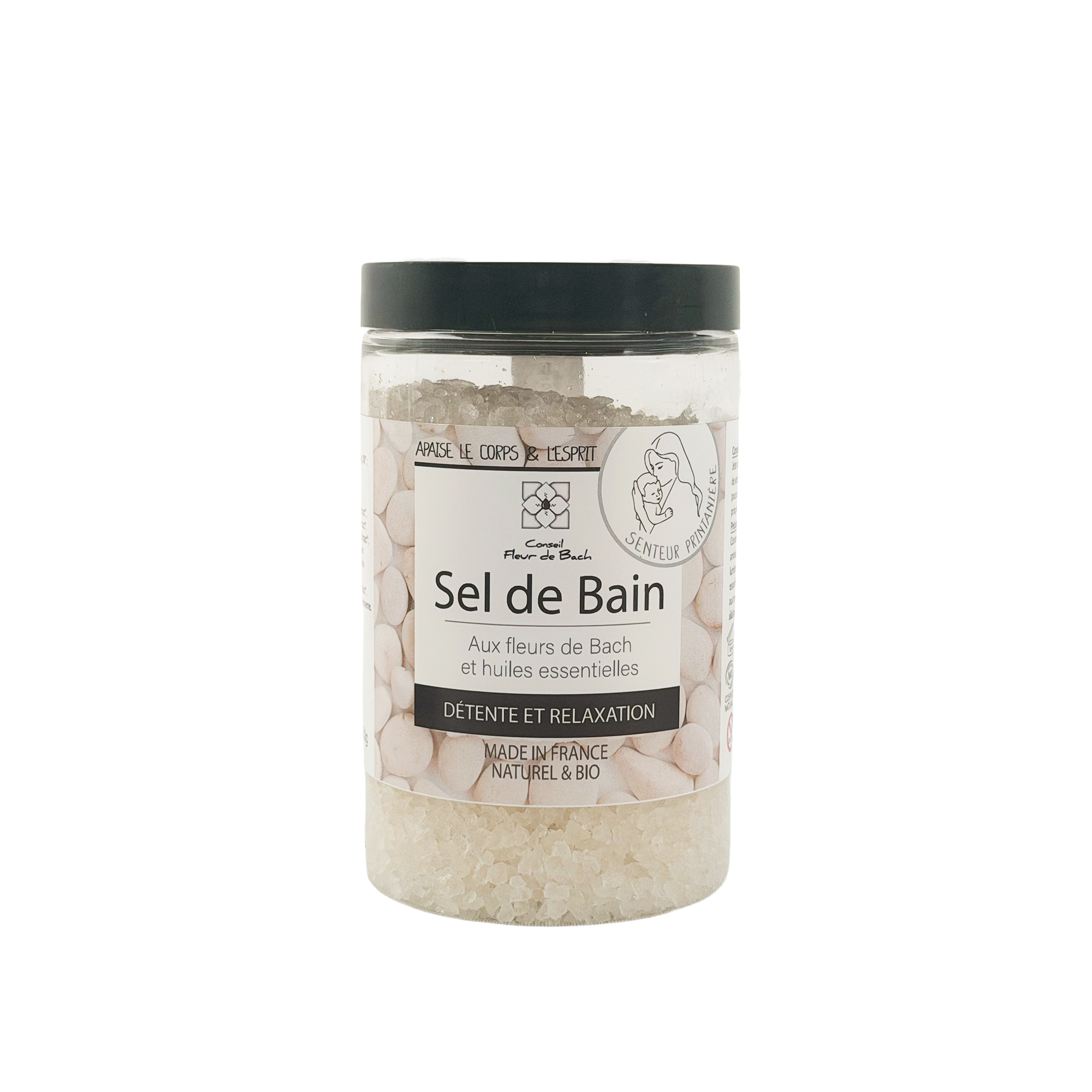 Détente et Relaxation BIO - Sel de bain BIO aux fleurs de Bach et aux Huiles essentielles