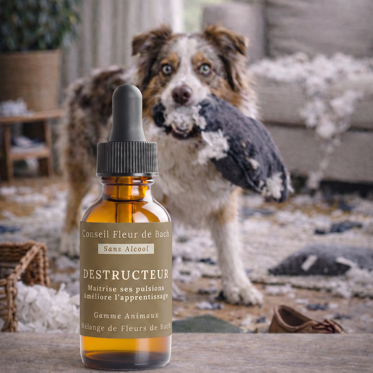 Fleurs de Bach Animaux Destructeurs Sans Alcool