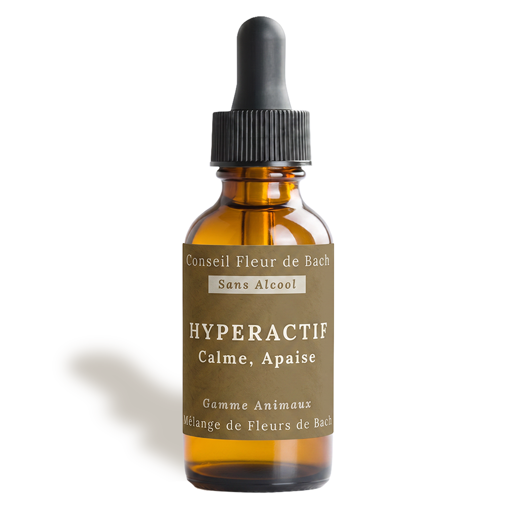 Remedios florales de Bach para animales hiperactivos - Sin alcohol