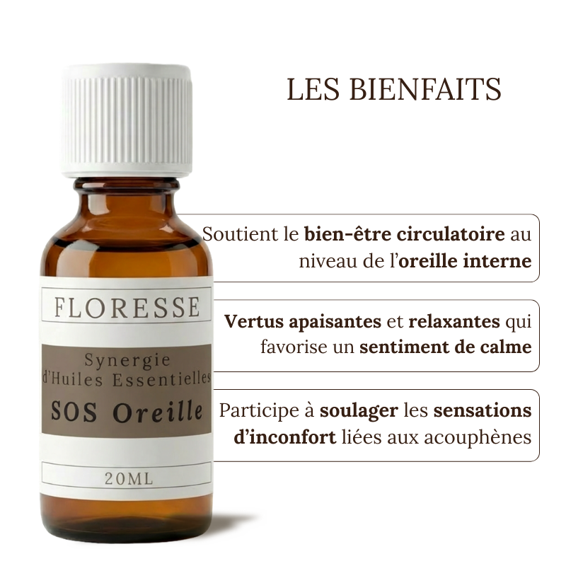 ACOUPHÈNES - Mélange d'Huiles essentielles  - 20 ML - SOS OREILLE