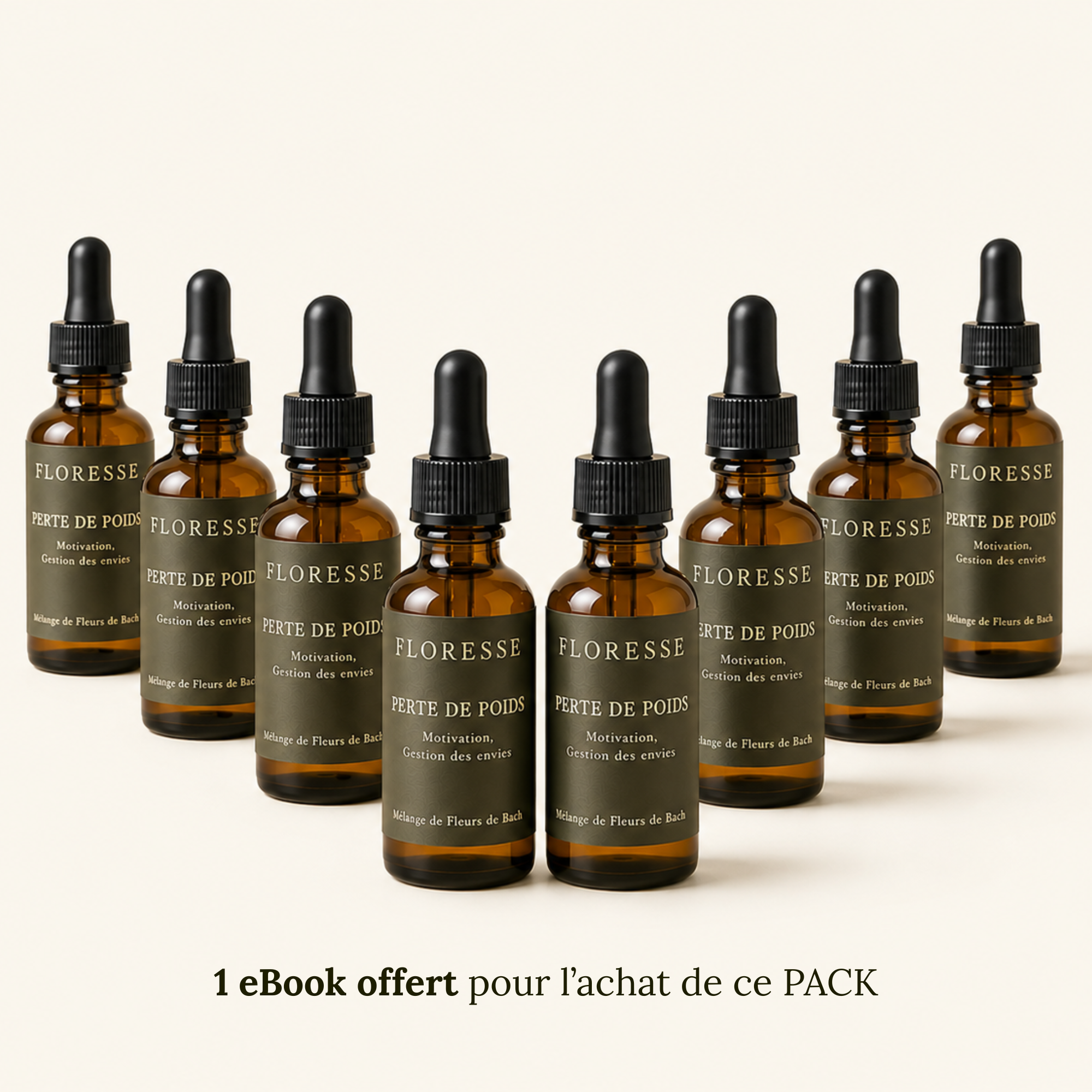 PACK DE 8 Fleurs de Bach Perte de poids + e-book offert “Libérer ses kilos émotionnels”.