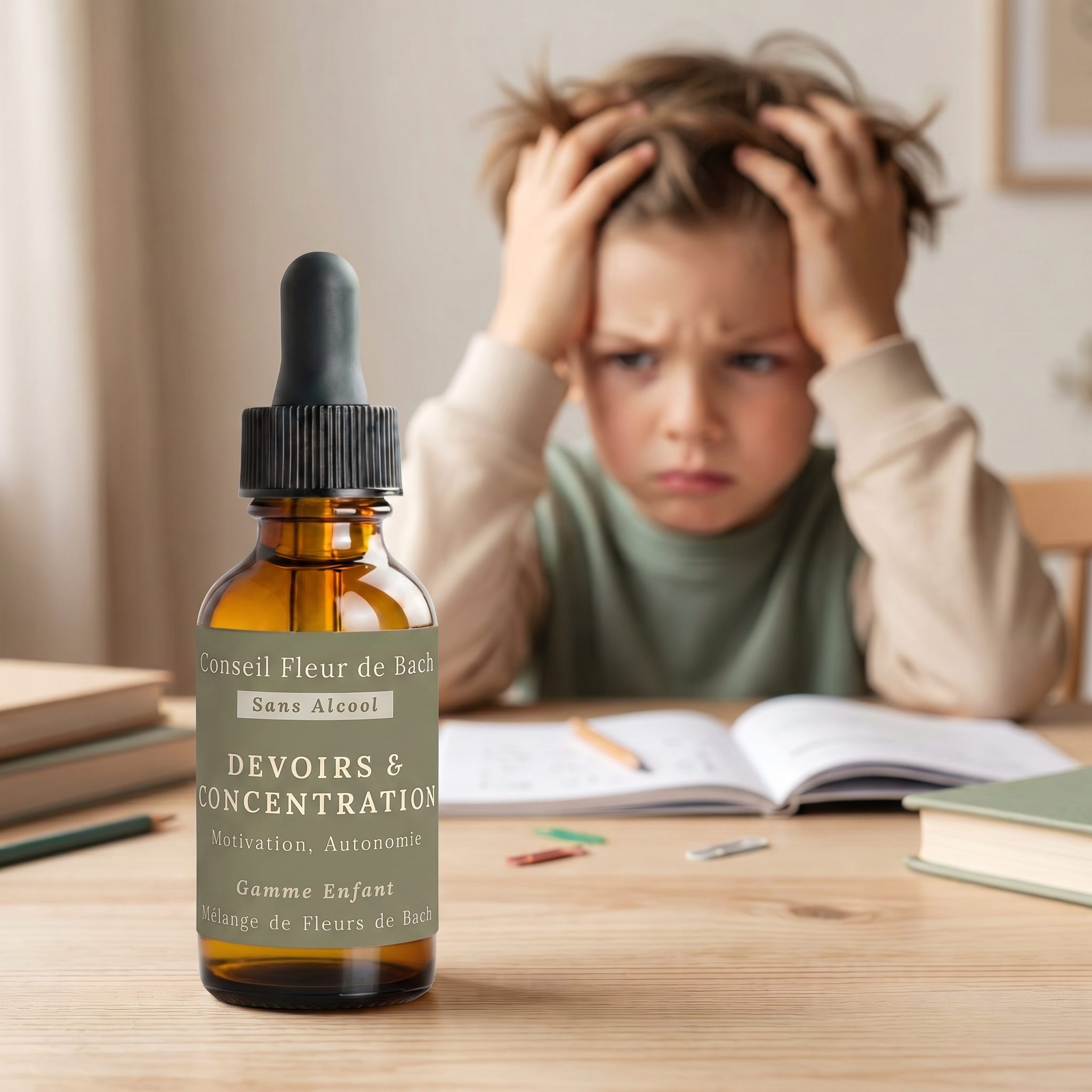 Fleurs de Bach Enfants Devoirs et Concentration – Pour les petits esprits dispersés