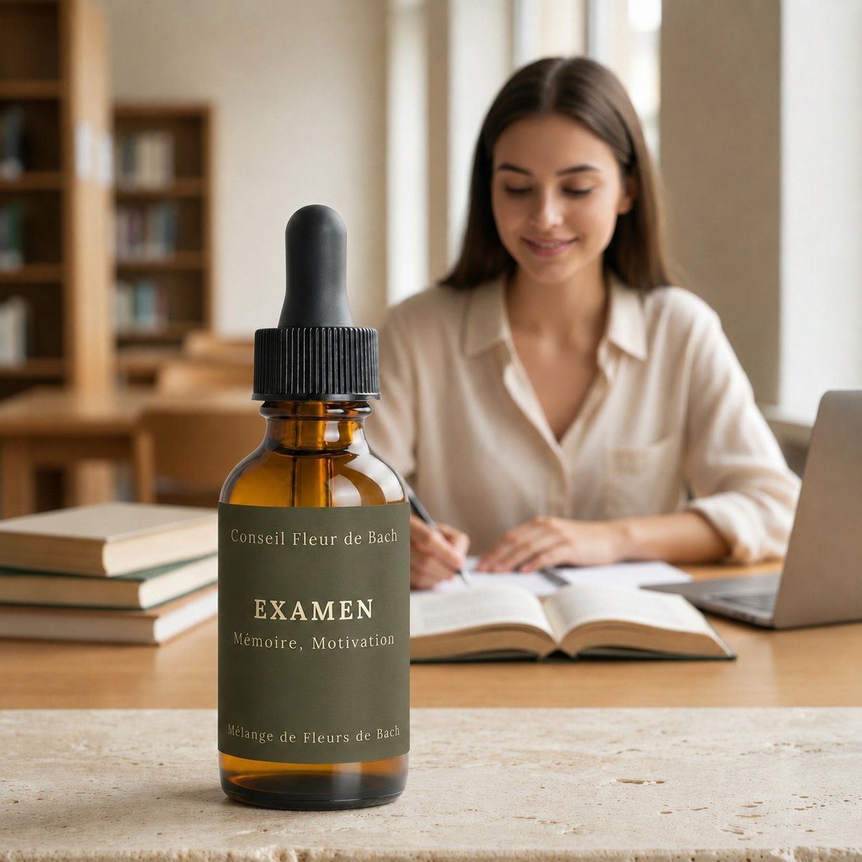 Fleurs de Bach Examens – Stress, concentration et confiance
