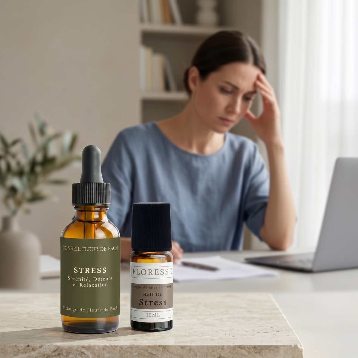 Dúo ESTRÉS Flores de Bach y Aceites Esenciales