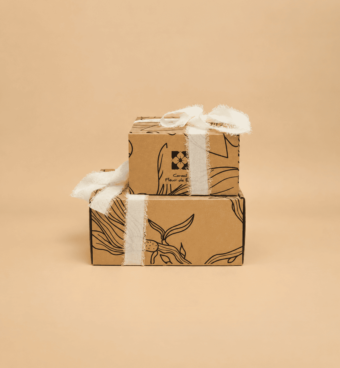 Boîtes cadeaux et coffrets fermés prêt à être glissés sous le sapin.