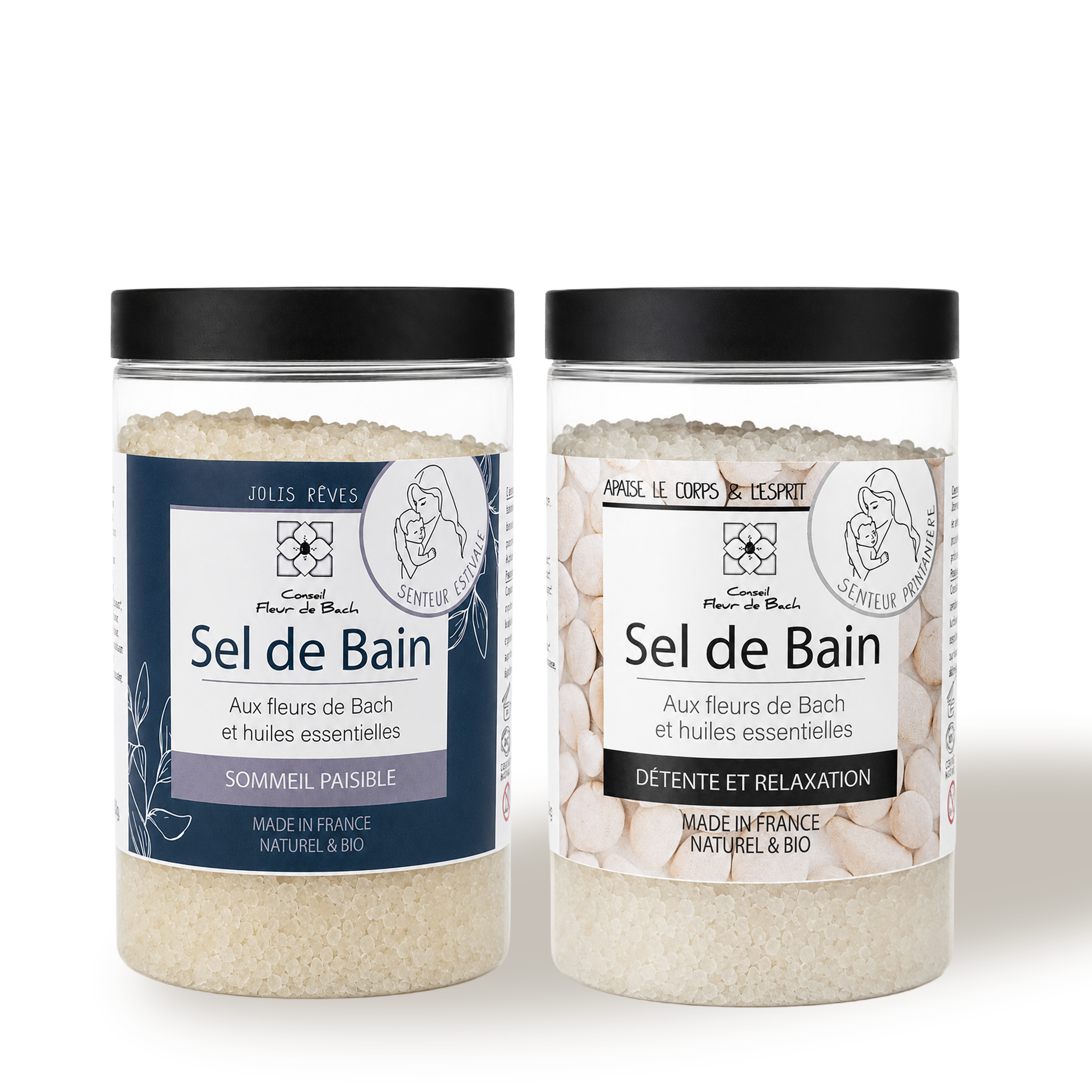 Coffret de sels de Bain aux fleurs de Bach et aux huiles essentielles