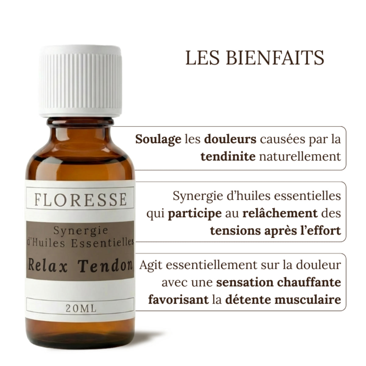 TENDINITE - Mélange d'Huiles Essentielles en flacon de 20 ML - Relax Tendon