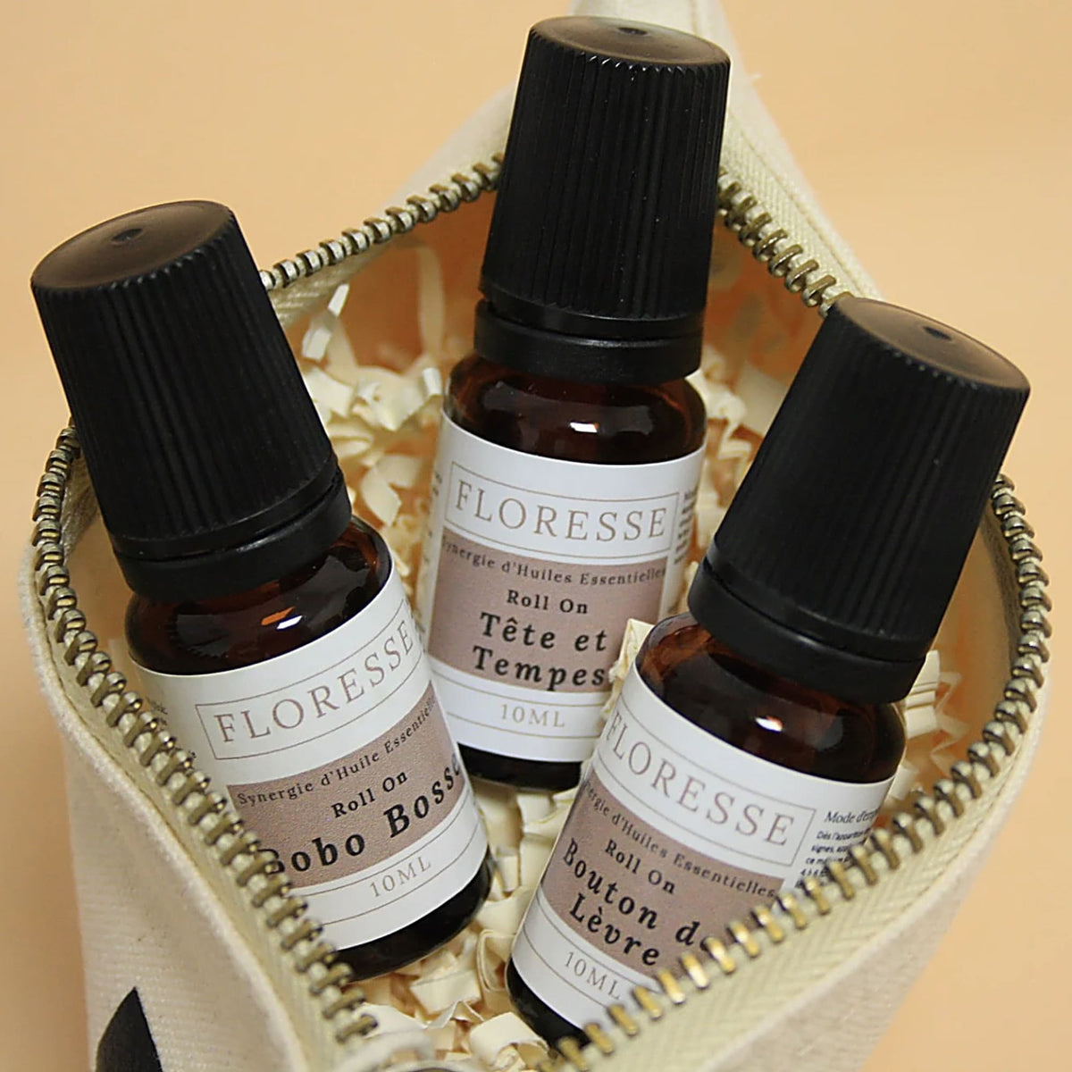 Trousse SOS santé naturelle compacte et nomade pour emporter ses roll-on de soin.